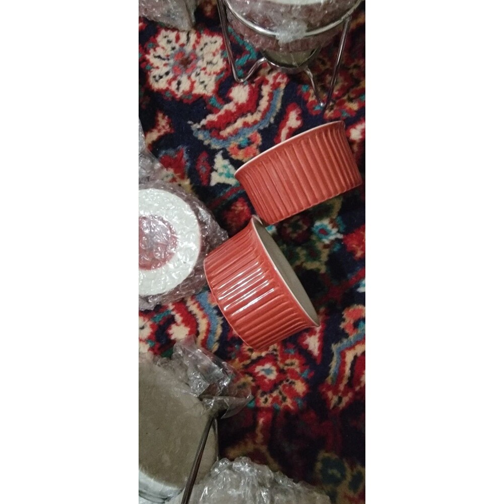 Sienna Red Ramekins New By OGGI Oven Safe Microwave Safe Cook & Serve In Style